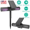Solar Powered Bug Zapper LED Mosquito Killer Lamp Electronic Pest Control Repellent Insect Killer Repeller with Double Heads