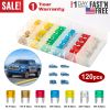 120Pcs Mini Auto Blade Fuse Set Assorted Standard Blade Fuse Kit 5A 7.5A 10A 15A 20A 25A 30A for Car Truck