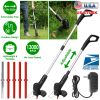 Electric Cordless Grass Trimmer Rechargeable Grass String Trimmer Garden Weed Cutter Lawn Mower 2A Battery with 5 Blades
