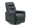 Wallace & Bay Korka Gray Swivel Gliding Recliner