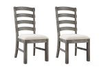 Wallace & Bay Rusti Brown Upholstered Dining Chairs, Set of 2