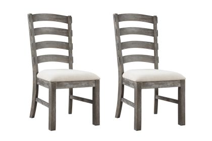 Wallace & Bay Rusti Brown Upholstered Dining Chairs, Set of 2