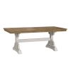 Wallace & Bay Haidel Brown And White Trestle Dining Table