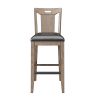 Wallace & Bay Benti Brown Slat Back Bar Stools, Set of 2