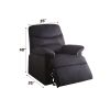 Arcadia Black Woven Fabric Motion Recliner