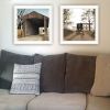 Trendy Decor 4U 2- Piece Vignette Headin' Home, Miller's Creek Bridge White Framed Wall Art for Living Room