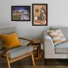 Trendy Decor 4U 2- Piece Vignette Star Spangled Night, God & Country Black Framed Wall Art for Living Room