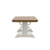 Wallace & Bay Haidel Brown And White Trestle Dining Table