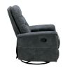 Wallace & Bay Korka Gray Swivel Gliding Recliner
