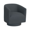 Wallace & Bay Bralin Blue Swivel Accent Chair