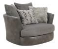 Wallace & Bay Grennburg Gray Swivel Accent Chair