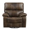 Wallace & Bay Hooper Brown Swivel Gliding Recliner