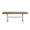 Wallace & Bay Haidel Brown And White Trestle Dining Table