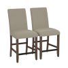 Wallace & Bay Zeph Brown Upholstered Barstools, Set of 2