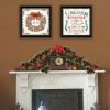 Trendy Decor 4U 2- Piece Vignette Gingerbread Wreath Black Framed Wall Art for Living Room, Bedroom Wall Art Print for Home Decor by Nicole DeCamp