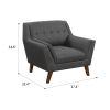 Wallace & Bay Browning Gray Accent Chair