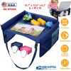 Kids Safety Travel Tray Waterproof Car Seat Play Tray Baby Drawing Board Snack Table Tablet Toy Holder