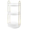 3 Tier Rotating Makeup Organizer 360° Spinning Perfume Cosmetic Storage Tray 55LBS Load Countertop Shelves for Lotion Lipstick