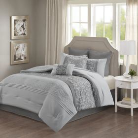 Embroidered 8 Piece Comforter Set (Color: as Pic)
