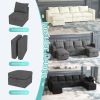 Livelylodge Large Sectional Sofa - 181'' L Oversized Modular Couch with Wooden Frame, Polyester Fabric, 3 Color Options (Black, Beige, Gray)